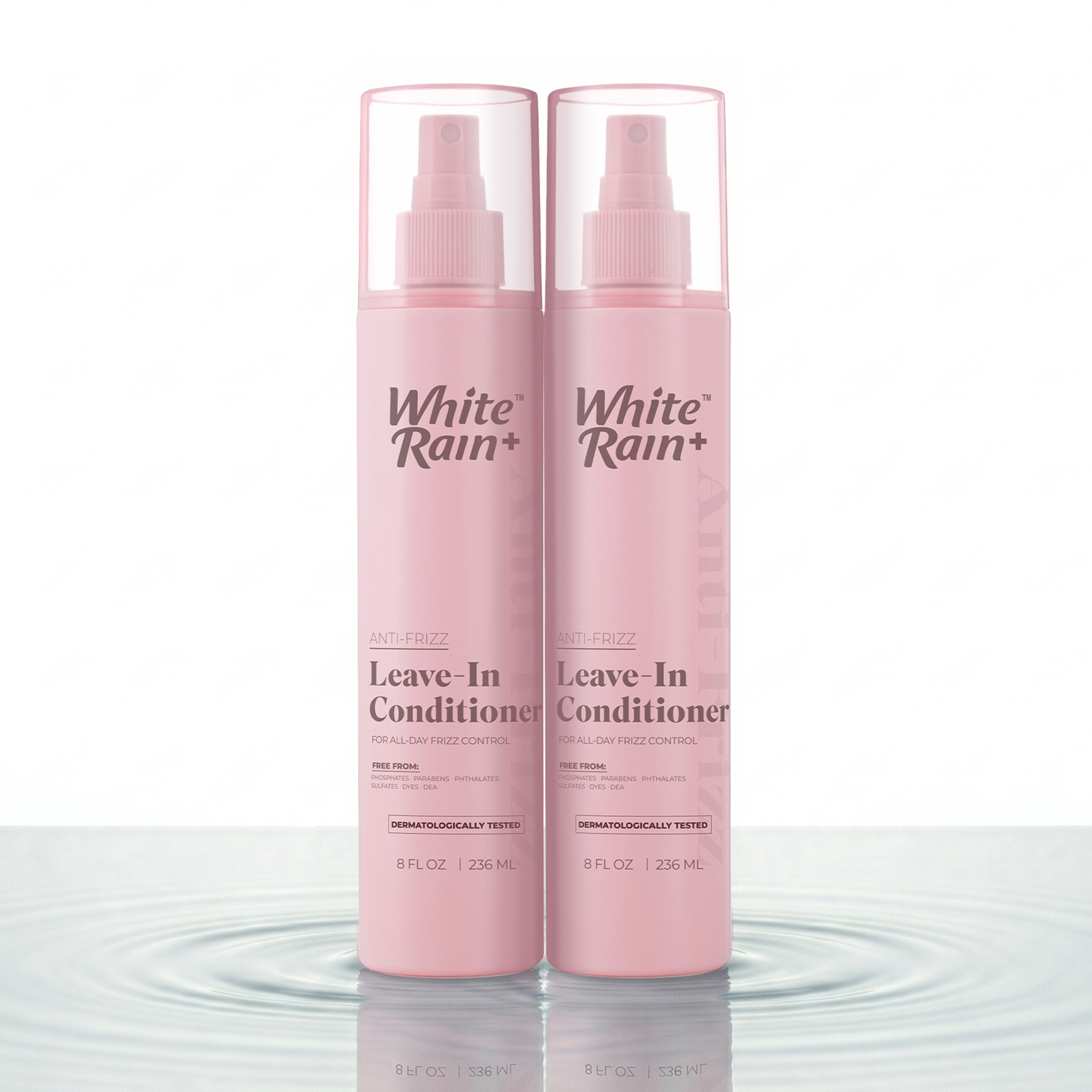 White Rain+ Anti-Frizz Leave-In Conditioner Spray, 8 fl oz, Pack of 2