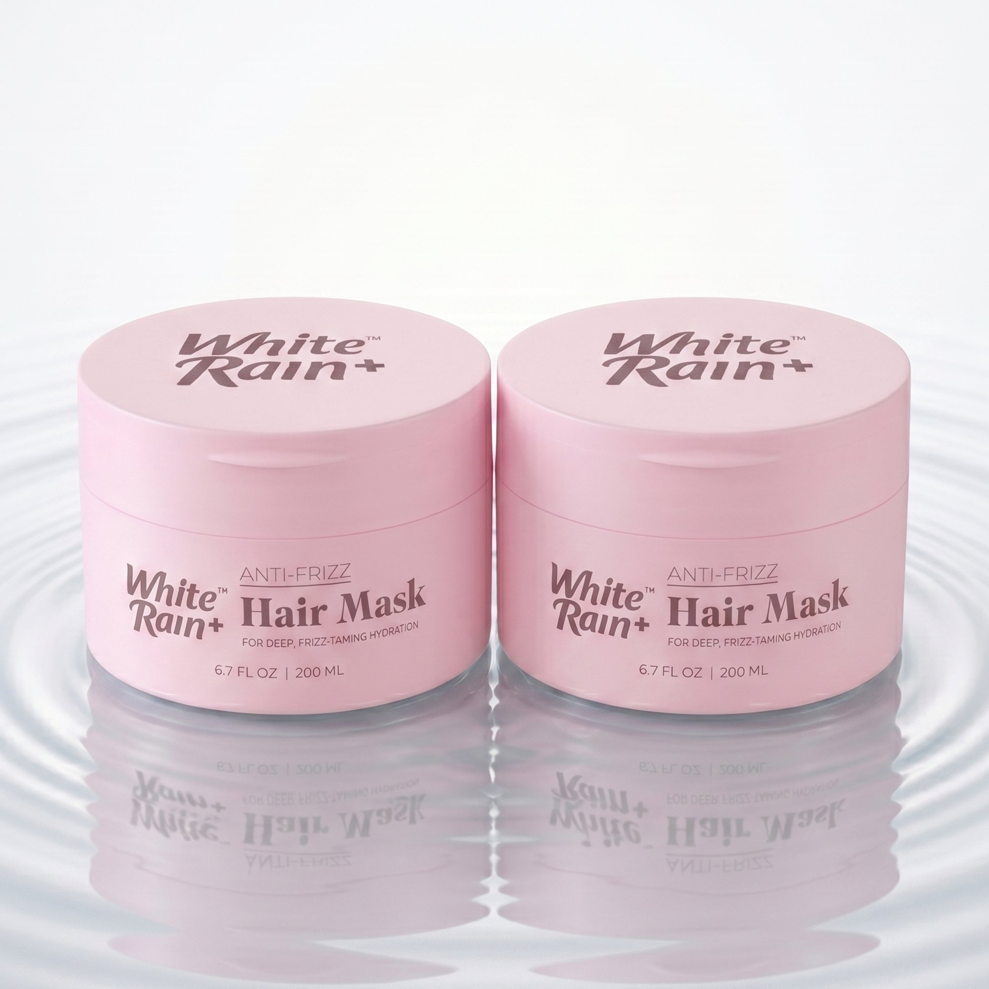 White Rain+ Anti-Frizz Hair Mask for Dry Hair, 6.7 fl oz, Pack of 2