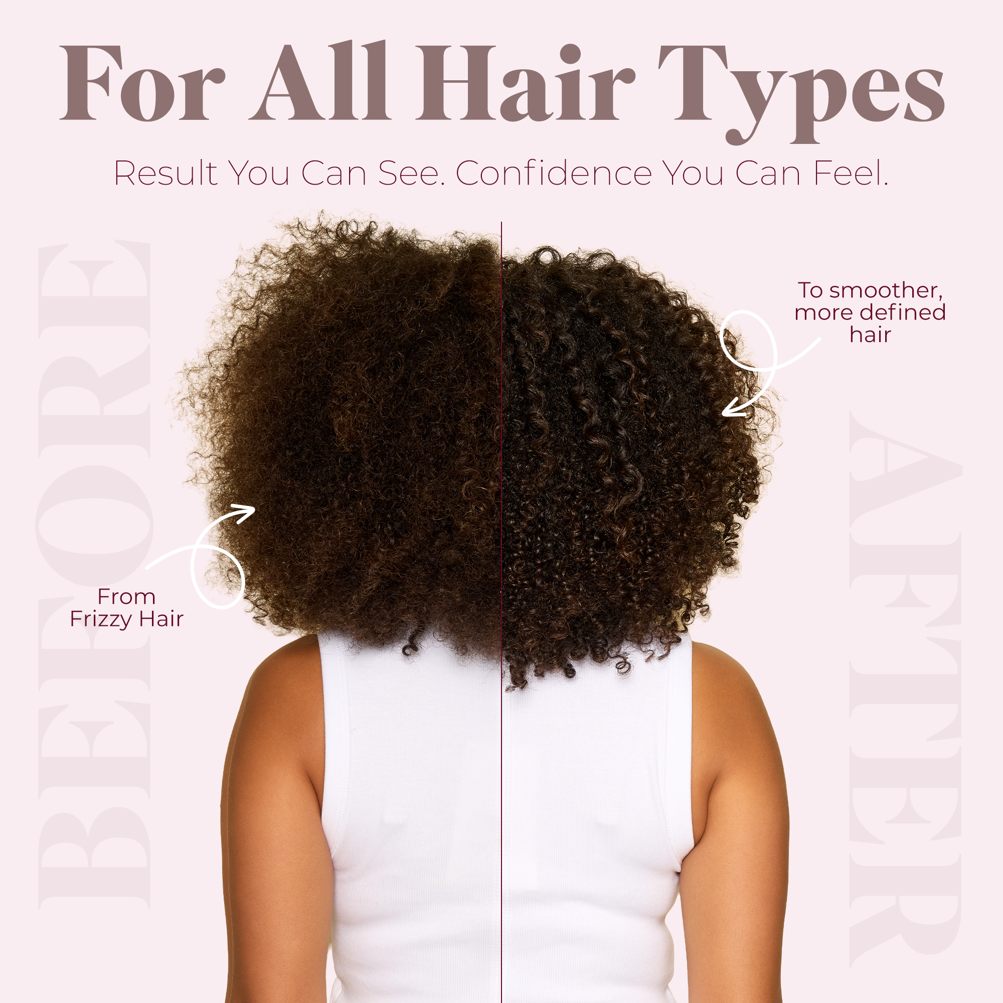 White Rain+ Anti-Frizz Shampoo and Conditioner Set for Men and Women