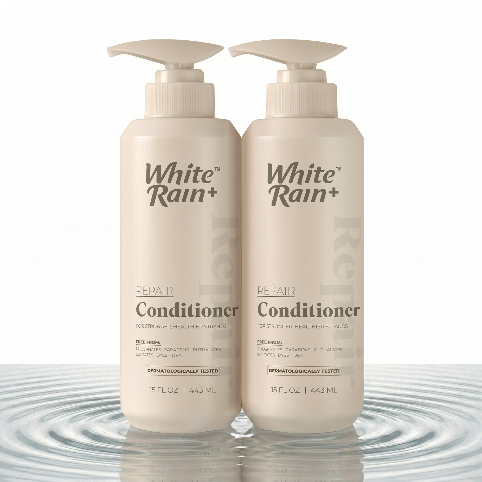 White Rain+ Repair Conditioner for Damaged Hair, 15 fl oz, Pack of 2