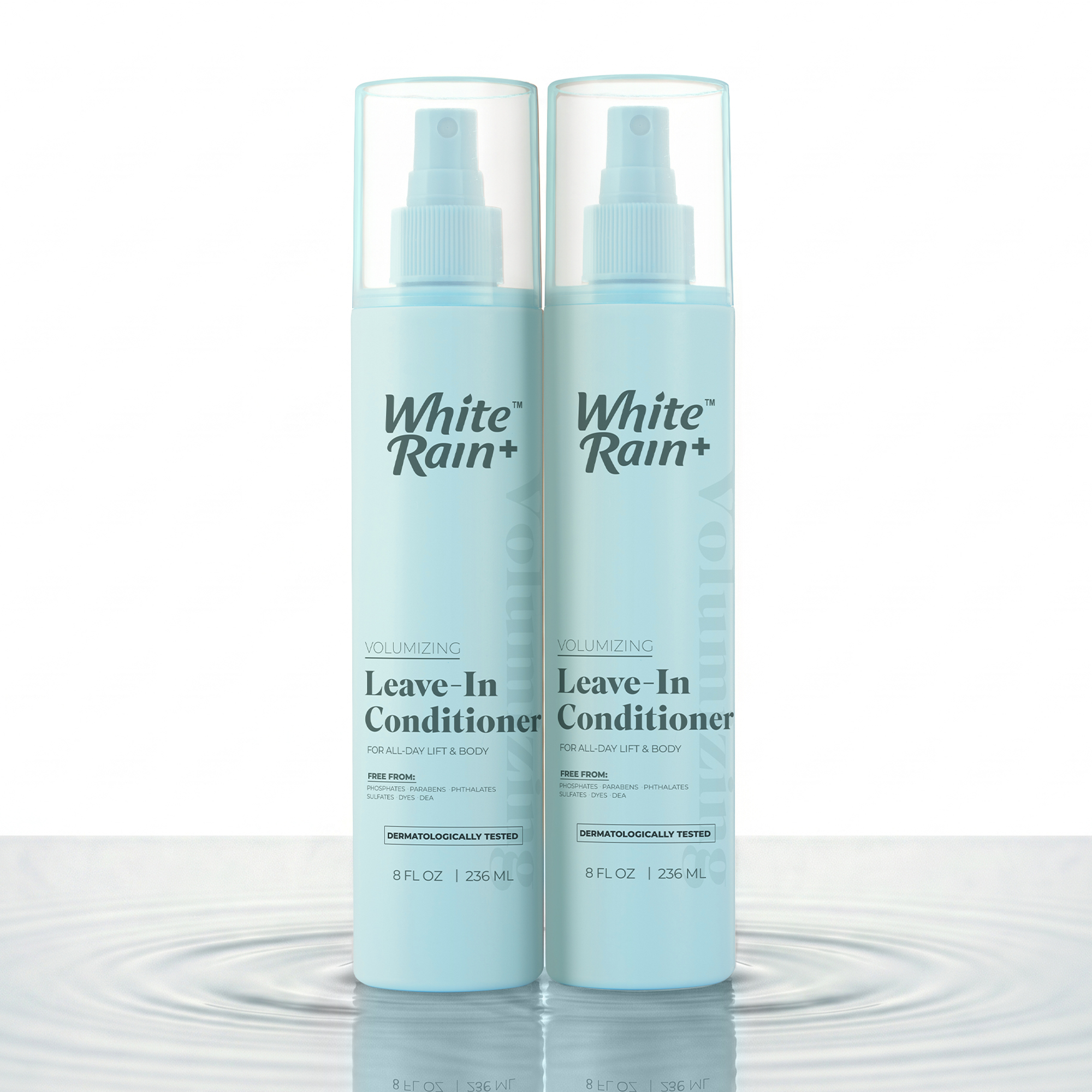 White Rain+ Volumizing Hair Leave-In Conditioner Spray, 8 fl oz, Pack of 2