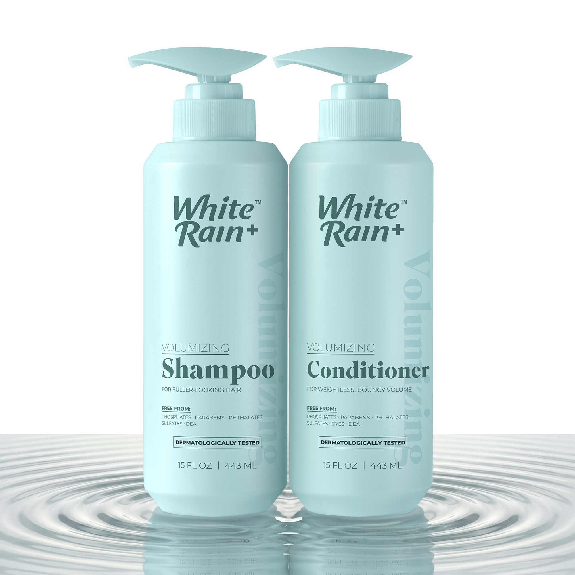 White Rain+ Volumizing Shampoo and Conditioner Set for Men and Women