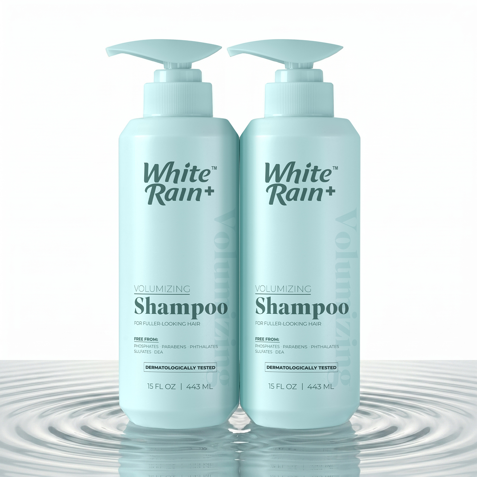 White Rain+ Volumizing Shampoo for Women and Men, 15 fl oz, Pack of 2