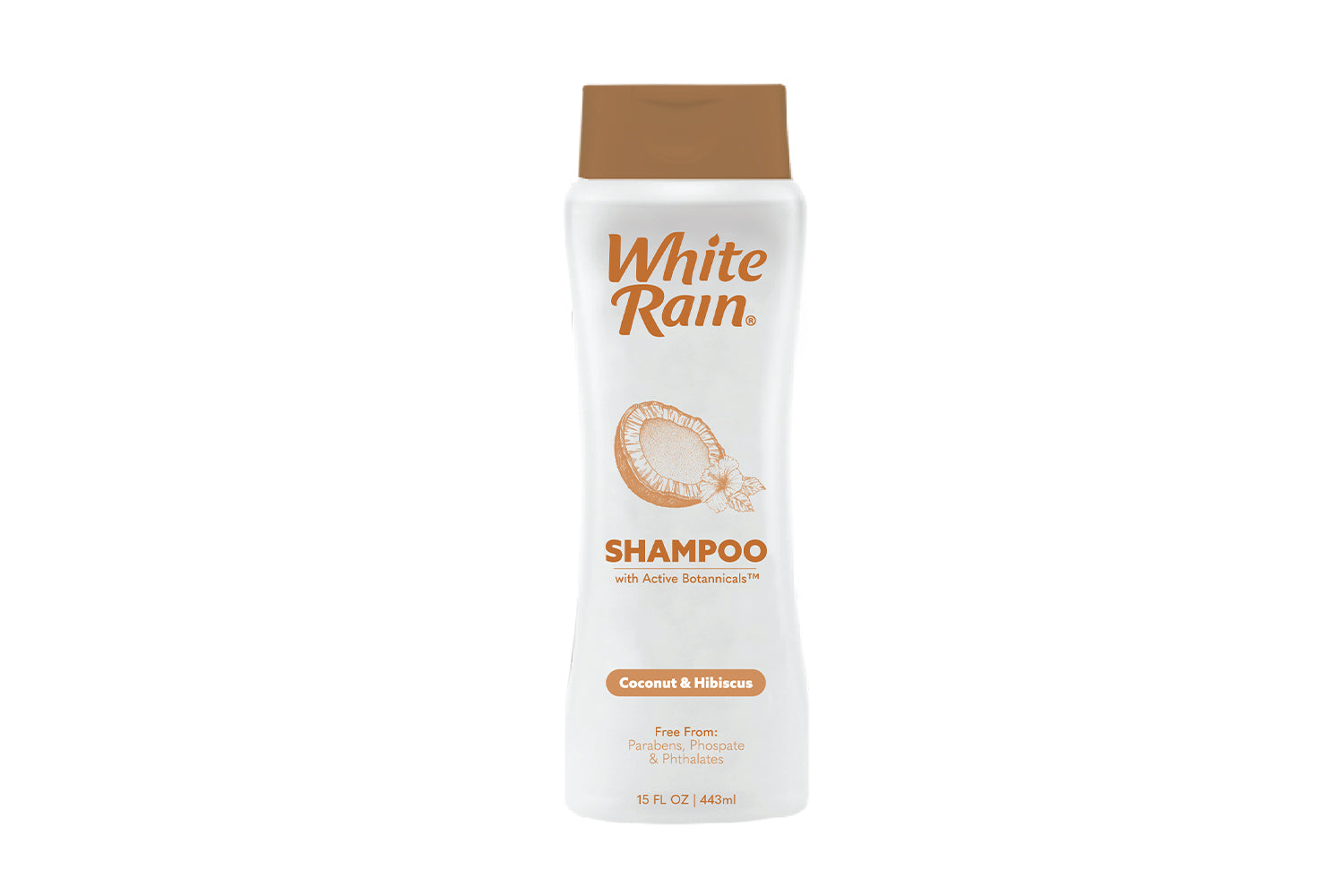 White Rain Moisturizing Shampoo - Coconut & Hibiscus Scent, Pack of 2 (15 fl oz Each)