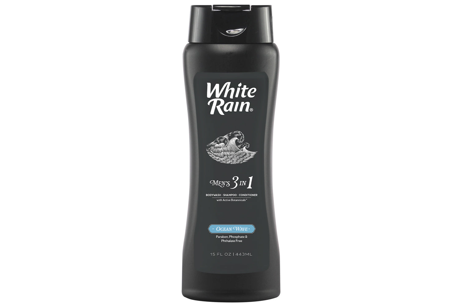 White Rain for Men 3 in 1 Shampoo/Conditioner/Body Wash Cool Ocean Wave - 15 oz, Pack of 2